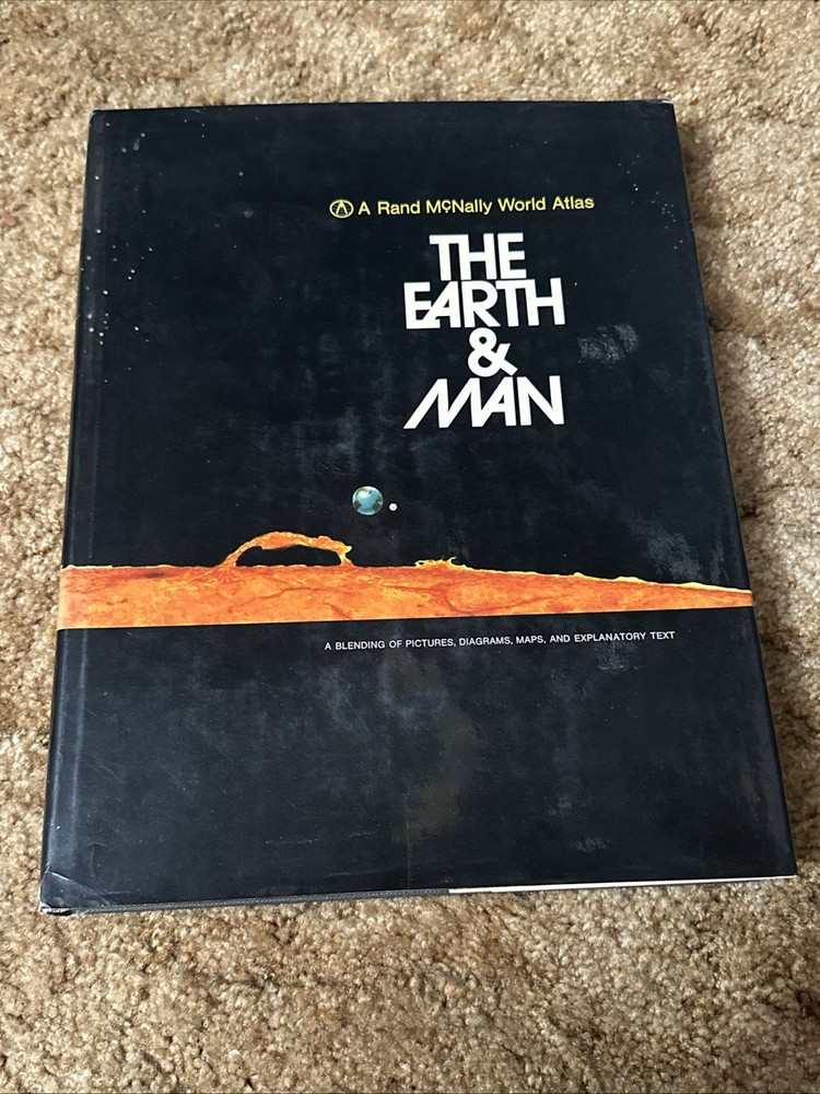 THE EARTH AND MAN;: A RAND MCNALLY WORLD ATLAS By Rand Mcnally And Company *VG+*