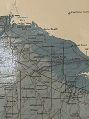 Ohio Shaded Relief Laminated Wall Map by Raven Maps & Images, 1991, 47″ x 44″