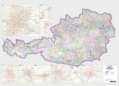 Freytag-Berndt Austria by District, 1:500.000, rolled in a tub (Map) (UK IMPORT)