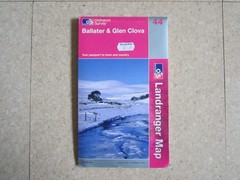 OS Landranger 44 Map (Ballater & Glen Clova)
