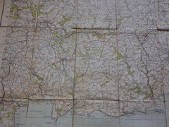 Vintage Ordnance Survey One Inch Paper Map of Bodmin, Liskeard, Launston 1946