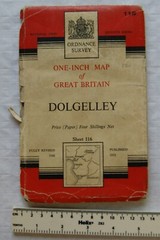 1953 OS seventh series 1″ map sheet 116 Dolgelley