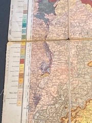 The O/S Geological Survey 1924 Map Of England & Wales Revised Edition By J.Flett