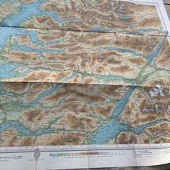 ARISAIG AND LOCHABER Bartholomew Revised Contoured Half In Map Sh 50 Paper 1952