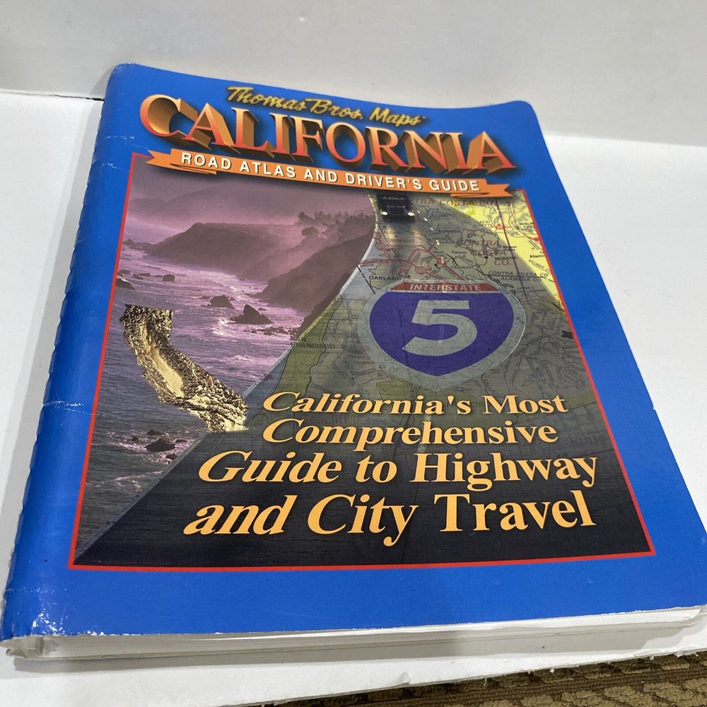 Vintage 1997 Thomas Bros Maps California Road Atlas & Driver’s Guide Book