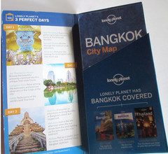 Lot of 2 Lonely Planet Maps Singapore City & Bangkok City 2017 PB w/Slipcase VG