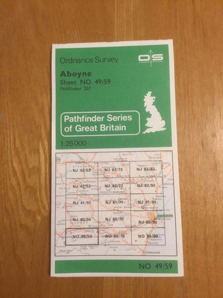 1985 Ordnance Survey Pathfinder Map 257 NO 49/59 Aboyne (incl Dinnet )