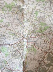 1960 Ordnance Survey One Inch Seventh Series Cloth Map 179 Bournemouth