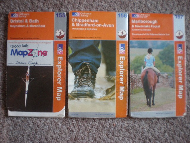 155 156 157 BRISTOL CHIPPENHAM MARLBOROUGH, LOT EXPLORER ORDNANCE SURVEY MAPS OS