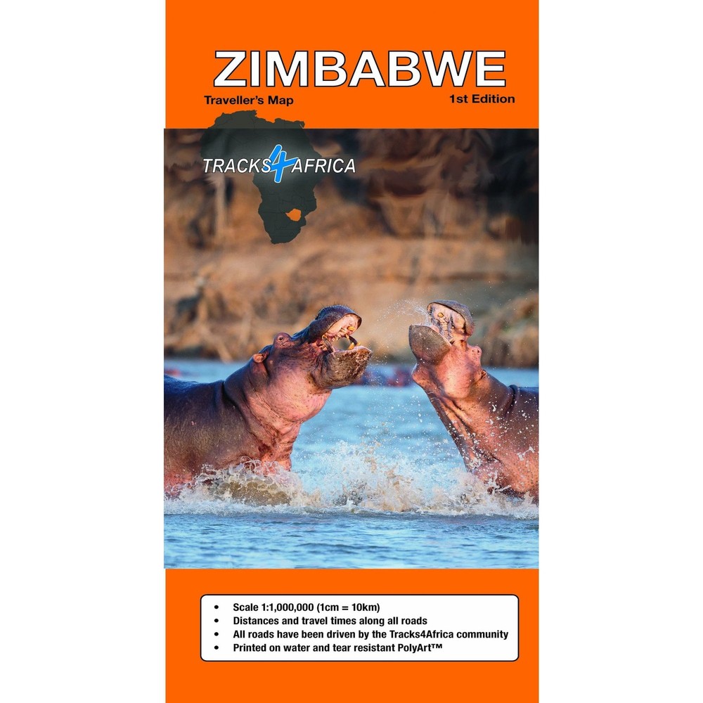 Zimbabwe Tracks4Africa Map for Self Driving accommodation essential tourist info