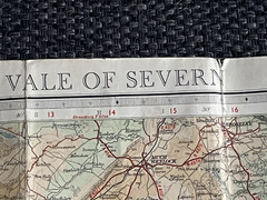Bartholomew’s Revised Half Inch Contoured Map Vale Of Severn UK Cloth Map