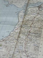 Vintage Ordnance Survey Map 7th series One Inch Cloth Pwllheli 1952