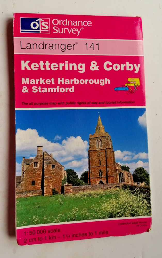 Ordnance Survey Landranger Map – Kettering & Corby – Sheet 141 – 2000