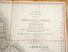 Antique Cary’s Reduction of his Large Map of England & Wales, Scotland 1823