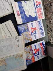 Job lot Ordnance Survey OS 1:25,000 First Series Map Sheets and A to Z