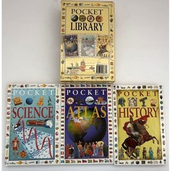 Pocket Library Lot of 3 History, Science, Atlas Homeschool Hardcover Boxed Set