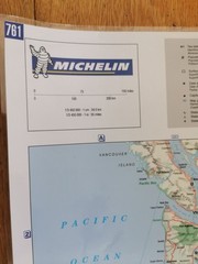 Giant USA Map Laminated MICHELIN 761 United States America Wall Decor 2007