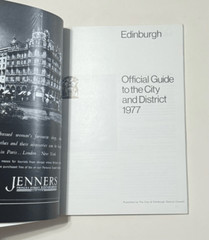 1977 Official Guide to the City and District Edinburgh ( 1977, Paperback )
