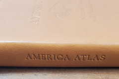 America National Parks Destinations 2002 Tan Soft Leather Atlas Book 4 3/8″ x 6″