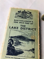 Map The Lake District Bartholomew Vintage ra