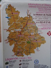 6 Historic Towns in VIENNE, FRANCE. Maps.Poitiers,Chauvigny,Loudun,Chatellerault