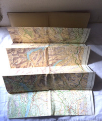 Ordnance Survey ‘The Lake District’ One-Inch Tourist Map Nattional Park Boundary