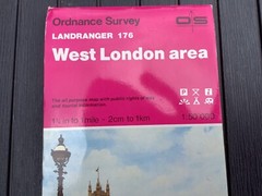 OS Ordnance Survey Landranger Map 176 West London area – 1990