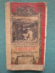 146 LANDS END CONTOURED ROAD POPULAR EDITION 28 ONE-INCH ORDNANCE SURVEY MAP OS