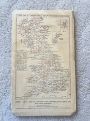 Ordnance Survey Vintage Cloth Map 1952 50s The Aldershot Guildford Free Post UK