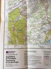 2007 Ordnance Survey Explorer Map 145 Guildford And Farnham (incl Godalming )