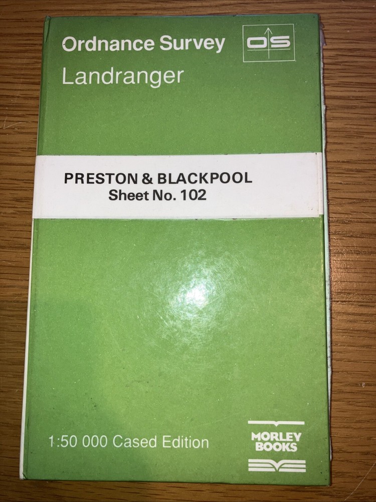 Vintage Ordnance Survey Landranger Preston & Blackpool 1998 Map 102