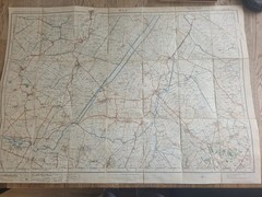 Ordnance Survey Ely 1920 Sheet 75 Contoured Road Map