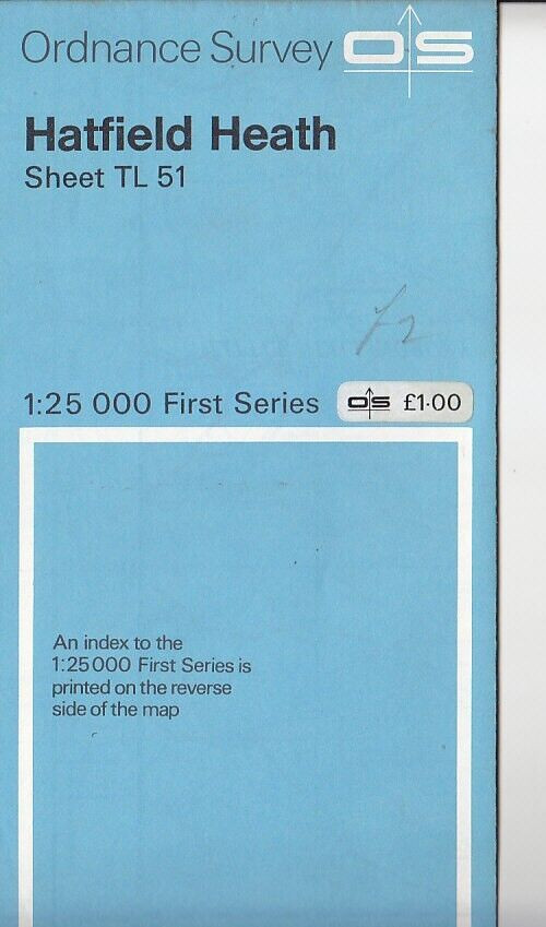 Ordnance Survey (OS) 1:25,000 First Series Map Sheet TL51 Hatfield Heath