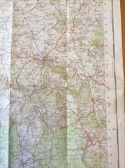 1956 Ordnance Survey One Inch Seventh Series Map 142 Hereford (incl Abergavenny