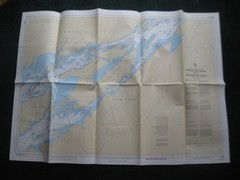 Lot of 3 Canadian Hydrographic Service Charts Summerland Group to Charity Shoal