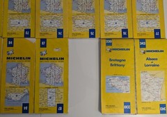 Job Lot 26 Vintage 1970s – 80s Yellow Michelin Maps France most regions