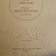 USGS Geologic Maps of Rapid City West & East Quadrangle Pennington County 1969 +