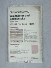 Vintage Ordnance Survey Map Sheet 185 Winchester & Basingstoke First Series