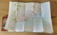 1931 Ordnance Survey 1 Inch To 1 Mile Contoured Road Map, #117 East Kent, Cloth
