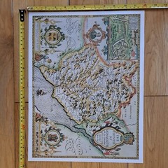 Tudor map of Monmouthshire by John Speed