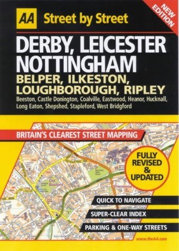 AA Street by Street Derby, Leicester, Nottingham Paperback / softback Book The