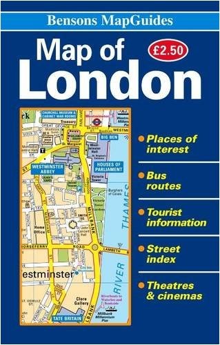 Map of London by Bensons MapGuides Sheet map, folded Book The Fast Free Shipping