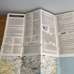 Vintage 1975/6 RAC road Map Of Cornwall & The Scilly Isles 1.65 Miles To 1”