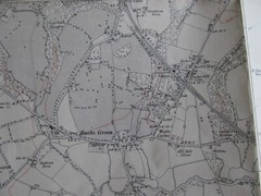 VINTAGE OS MAP OF BUCKS GREEN AREA SUSSEX 1914 EDITION – SIX INCHES TO ONE MILE