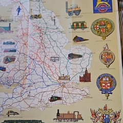 Vintage Bartholomew Railway History Map Of Britain