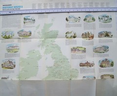1984 Bartholomew Historic Houses Map of Britain & Ireland