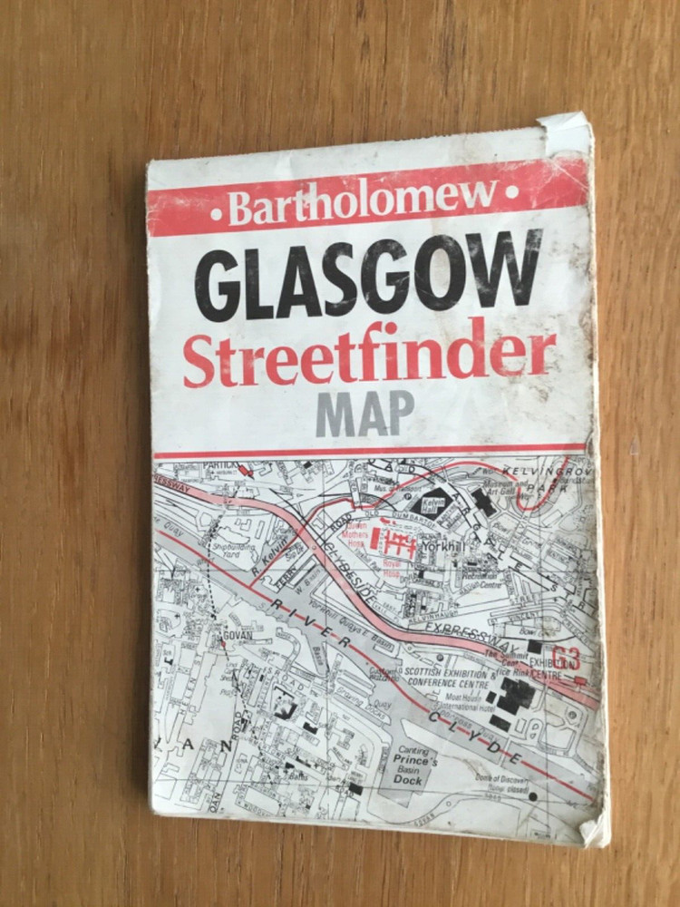 Bartholomew Glasgow Streetfinder Map – 1993