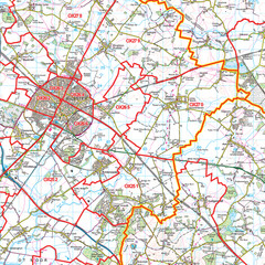 (G18) Map of Oxford OX Postcode Sectors, Poster of Oxford Postcodes