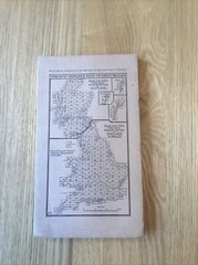 1919 Ordnance Survey One Inch Contoured Road Cloth Map 112 Marlborough & Devizes