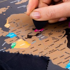 Interactive A3 Scratch Off World Map & UK Map Set – Perfect Travel Memories